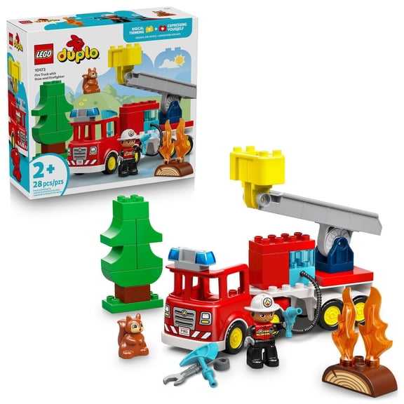 LEGO DUPLO Town Fire Truck with Hose and Firefighter, 28 pc.