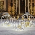 thumbnail image 1 of Member's Mark 3-Piece Pre-Lit Twinkling Ornament Decor (Silver), 1 of 6