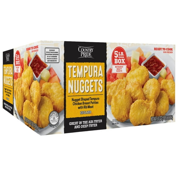 Country Pride Tempura Chicken Nuggets, Frozen, 5 lbs.