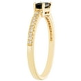 thumbnail image 3 of Baguette Cut Gemstone and 0.10 CT. T.W. Diamond Ring in 14K Gold, 3 of 4