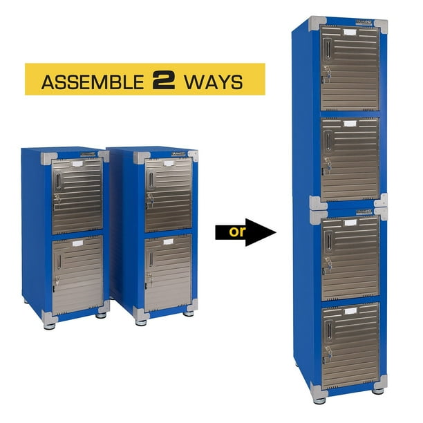 Seville Classics UltraHD 4-Door Stackable Locker Cabinets, 15