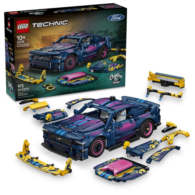 LEGO Technic Custom Garage Ford Mustang GT Car, 973 pc.