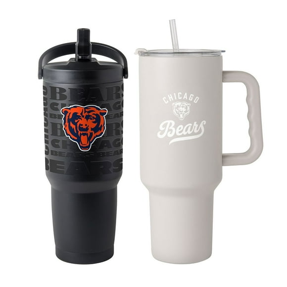 Logo Brands Chicago Bears Stainless Steel Tumbler Set