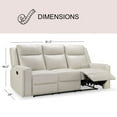 thumbnail image 4 of Rhodes 3-Piece Manual Leather Reclining Set, Assorted Colors, 4 of 23