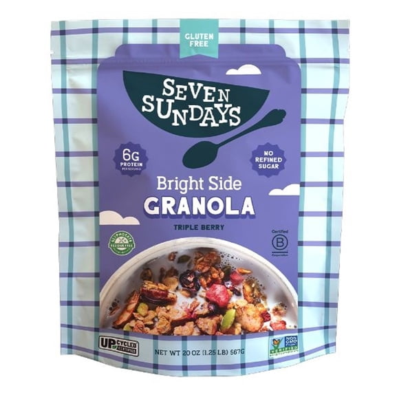 Seven Sundays Bright Side Triple Berry Granola, 20 oz.