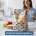 thumbnail image 5 of Lunchskins Compostable and Recyclable Paper Lunch Sac, Shark, 100 ct., 5 of 6
