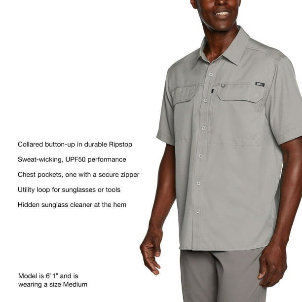 Eddie Bauer Men's Short Sleeve Woven Tech Shirt - Samsclub.com