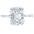 thumbnail image 2 of 1.60 CT.T.W. Emerald, Marquise, and Round Cut Lab Created Diamond Ring in 14K Gold, 2 of 9
