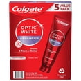 thumbnail image 1 of Colgate Optic White Advanced Teeth Whitening Sparkling White Toothpaste, 4.2 oz., 5 pk., 1 of 10