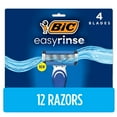 thumbnail image 1 of BIC EasyRinse Anti-Clog Razors, 4 Blades, 12 ct., 1 of 10