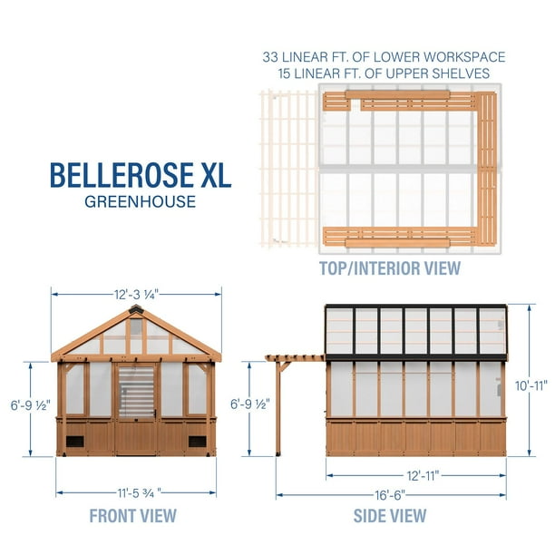 Backyard Discovery 13' x 11' Traditional Cedar Greenhouse - DIY