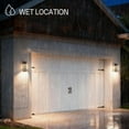 thumbnail image 5 of Cedar Hill 470 Lumen 14-in H Black Hardwired Integrated LED Outdoor Wall Light, 5 of 8