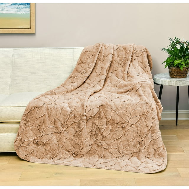 HGTV Triple Layer Jacquard Autumn Bliss Throw Blanket 60"x70"