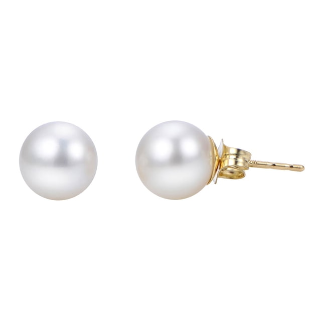 White Cultured Freshwater Pearl Stud Earrings
