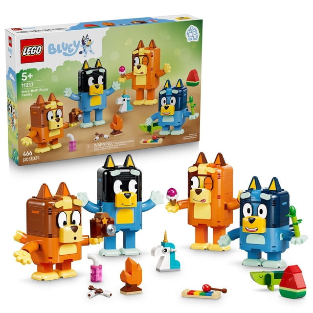 LEGO Bluey Brick-Built Bluey Family Building Set, 466 pc.