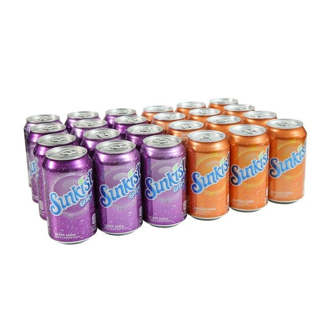 Sunkist Grape & Orange Soda 12 fl. oz., 24 pk.