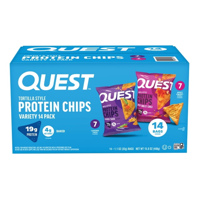Quest Tortilla-Style 19g Protein Chips, Variety Pack, 14 ct.