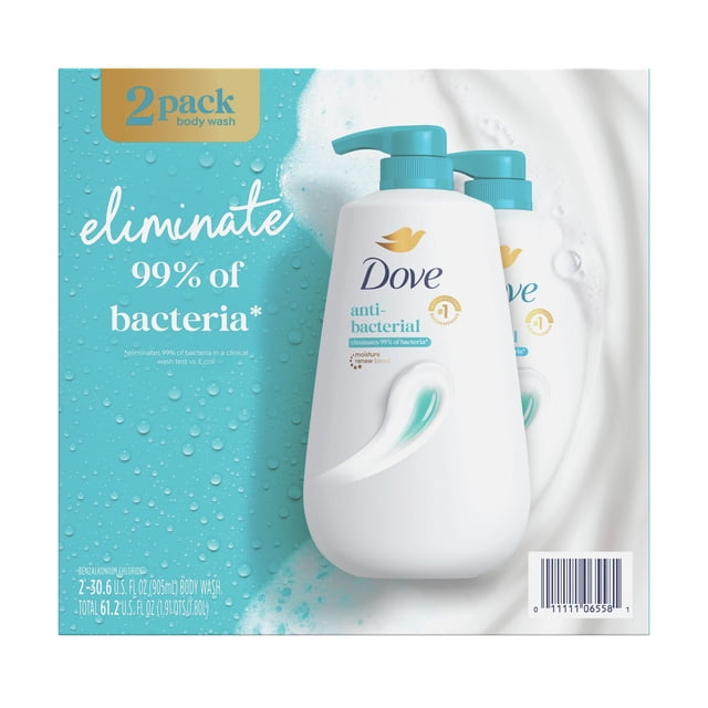 Dove Antibacterial Body Wash with Pump, 30.6 fl. oz., 2 pk.