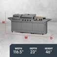 thumbnail image 4 of TYTUS Modular Trio with 4-Burner Gas Grill, Charcoal Grill and 2-Burner Gas Griddle, 4 of 10