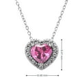 thumbnail image 3 of Lab Created Gemstone & Diamond Accent Heart Pendant Necklace in 14K Gold, 3 of 4