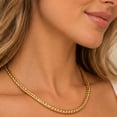 thumbnail image 4 of Flat Weave Chain Necklace in 14K Gold, 4 of 5