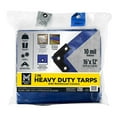 thumbnail interactive-video image 1 of Member's Mark Commercial Tarps with Reinforced Corners, 16' x 12', Blue/Gray 2-Pack, 1 of 8
