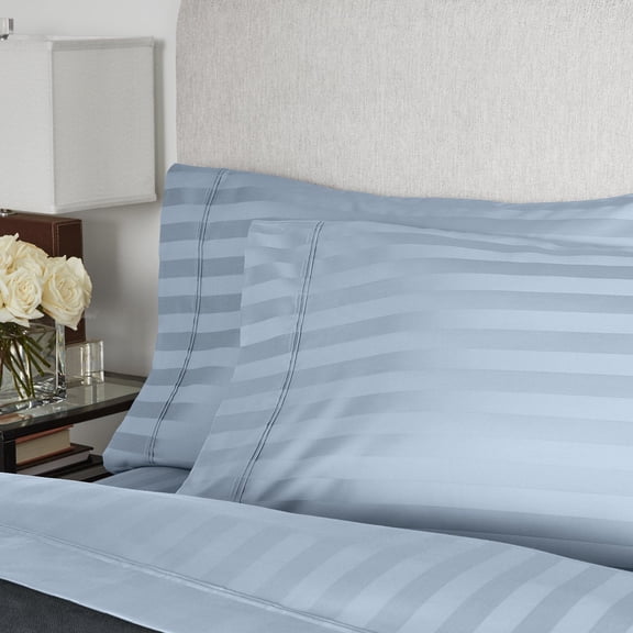 Member's Mark 2-Pack 700-Thread-Count Egyptian Cotton Striped Pillowcases, Assorted Sizes