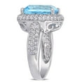 thumbnail image 4 of Sky Blue Topaz and Created White Sapphire Ring in Sterling Silver, 4 of 6