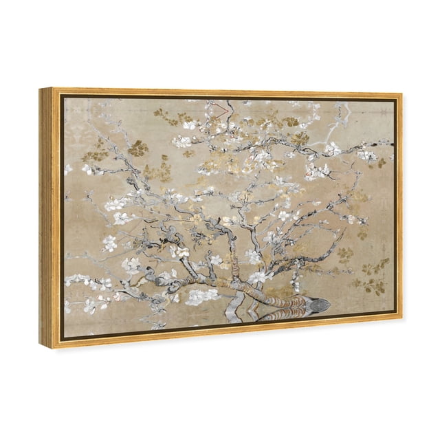 Van Gogh in Gold Blossoms Inspiration Traditional Canvas Print by Oliver Gal Prints