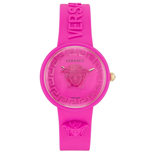 Versace Medusa Pop Swiss Quartz Pink Silicone Women's Watch, 39mm