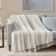 thumbnail interactive-video image 1 of Member's Mark Cotton Stripe Throw with Tassels, 60" x 70", 1 of 6