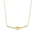thumbnail image 1 of Bar Knot Tube Necklace in 14K Yellow Gold, 1 of 5