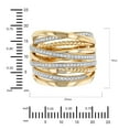 thumbnail image 5 of 0.55 CT. T.W. Multi-layer Criss-Cross Pavé Diamond Ring in 14K Gold, 5 of 7
