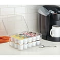 thumbnail image 2 of iDesign Set of 2 Linus Clear 2-Tiered Coffee Pod Holders With Hinged Lid, 2 of 5