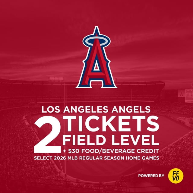 MLB Los Angeles Angels, Two (2) Field Level Tikets + $30 F&B Credit eVoucher