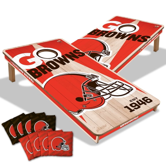 YouTheFan Cleveland Browns 2'x4' Cornhole Board Set