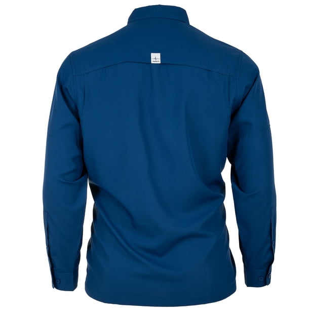 T-shirt à Manches Longues Technique Pour La Pêche HABIT - Taille XL - Bleu - Protection Solaire 40+
