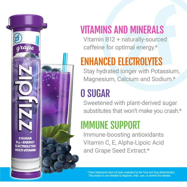 Zipfizz Energy Multi-Vitamin Hydration Drink Mix, Combo Pack, 30