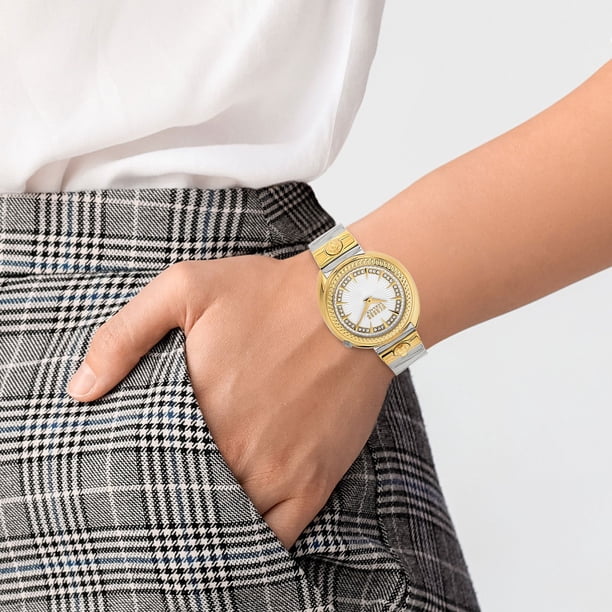 New Versace Diamond Crystal 38mm Two Tone Watch Versace Women main image 3