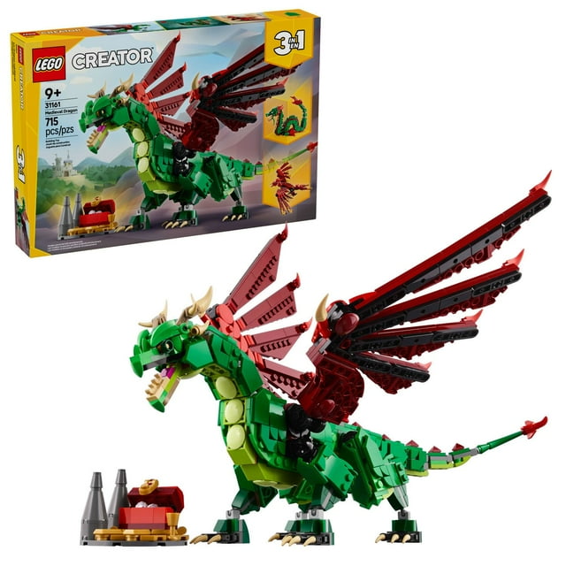 LEGO Creator 3 in 1 Medieval Dragon Building Toy, 715 pcs.