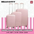 thumbnail image 2 of Hello Kitty 3 Piece Set Rolling Luggage, Hardshell Suitcase with Spinner Wheels, Assorted Colors, 2 of 7