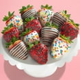 thumbnail image 1 of Happy Birthday Chocolate Covered Strawberries, 12 ct., 1 of 5