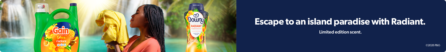 Escape to an island paradise with Downy and Gain Radiant.