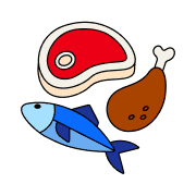 Meat, poultry & seasfood icon