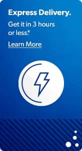 Express delivery. Get it in three hours or less. Learn More.