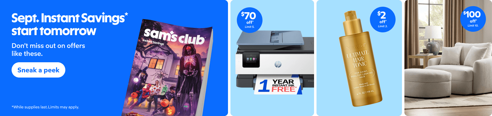 September instant savings starts tomorrow. Don't miss out on offers like these. Sneak a peek.