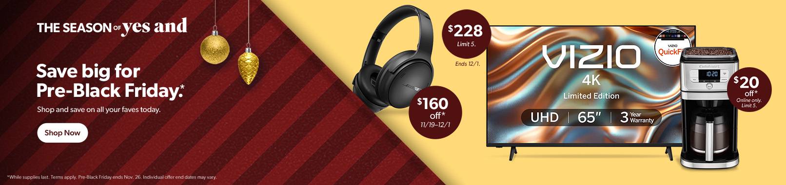 Save big for Pre-Black Friday