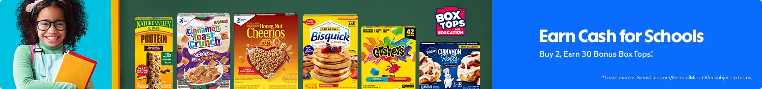 Earn cash for schools, Buy two earn thirty bonus box tops.