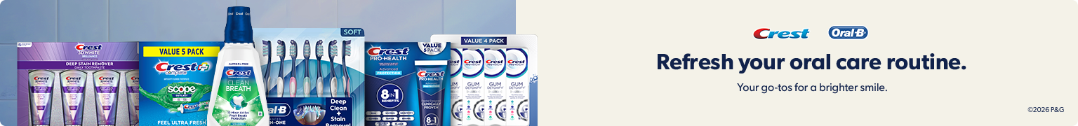 Refresh your oral care routine. Get your go tos for a brighter smile.