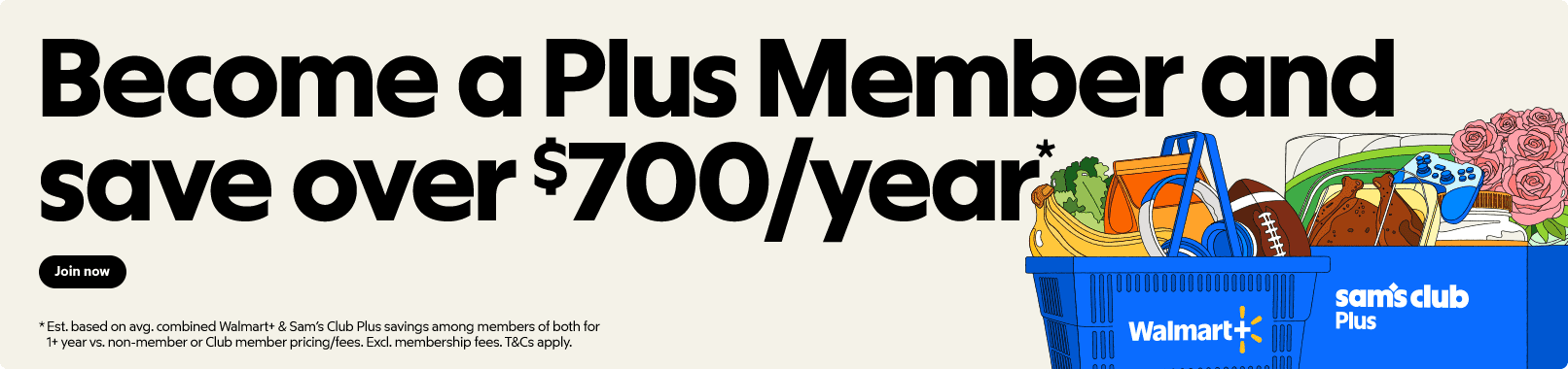 Become a plus member and save over $700 a year. Join now.